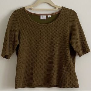 Anthropologie Olive Green Top